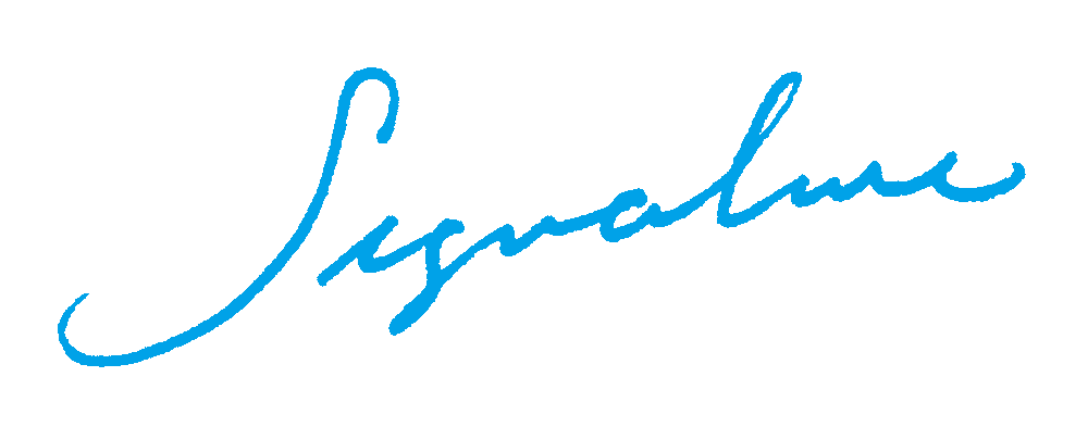 blue signature